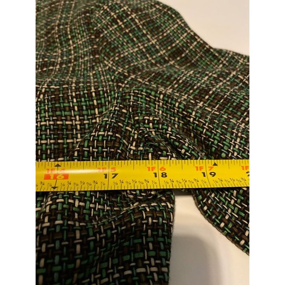 Julie Mitchell Jacket Womens Size 8 Urban Collection Green Brown Tie Raw EdgeLin - Picture 8 of 14